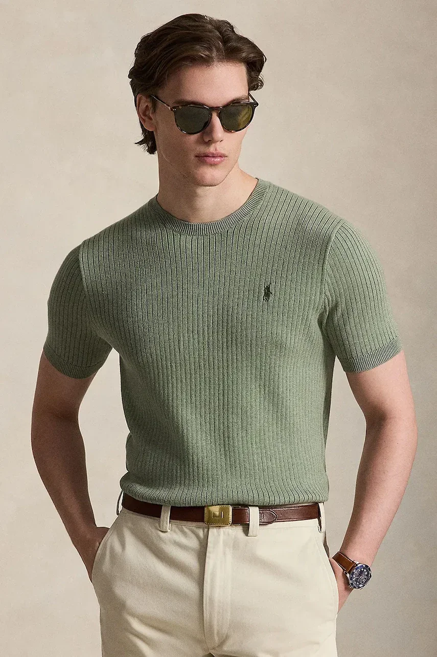 Polo Ralph Lauren pulover cu mânecă scurtă pentru bărbați din bumbac