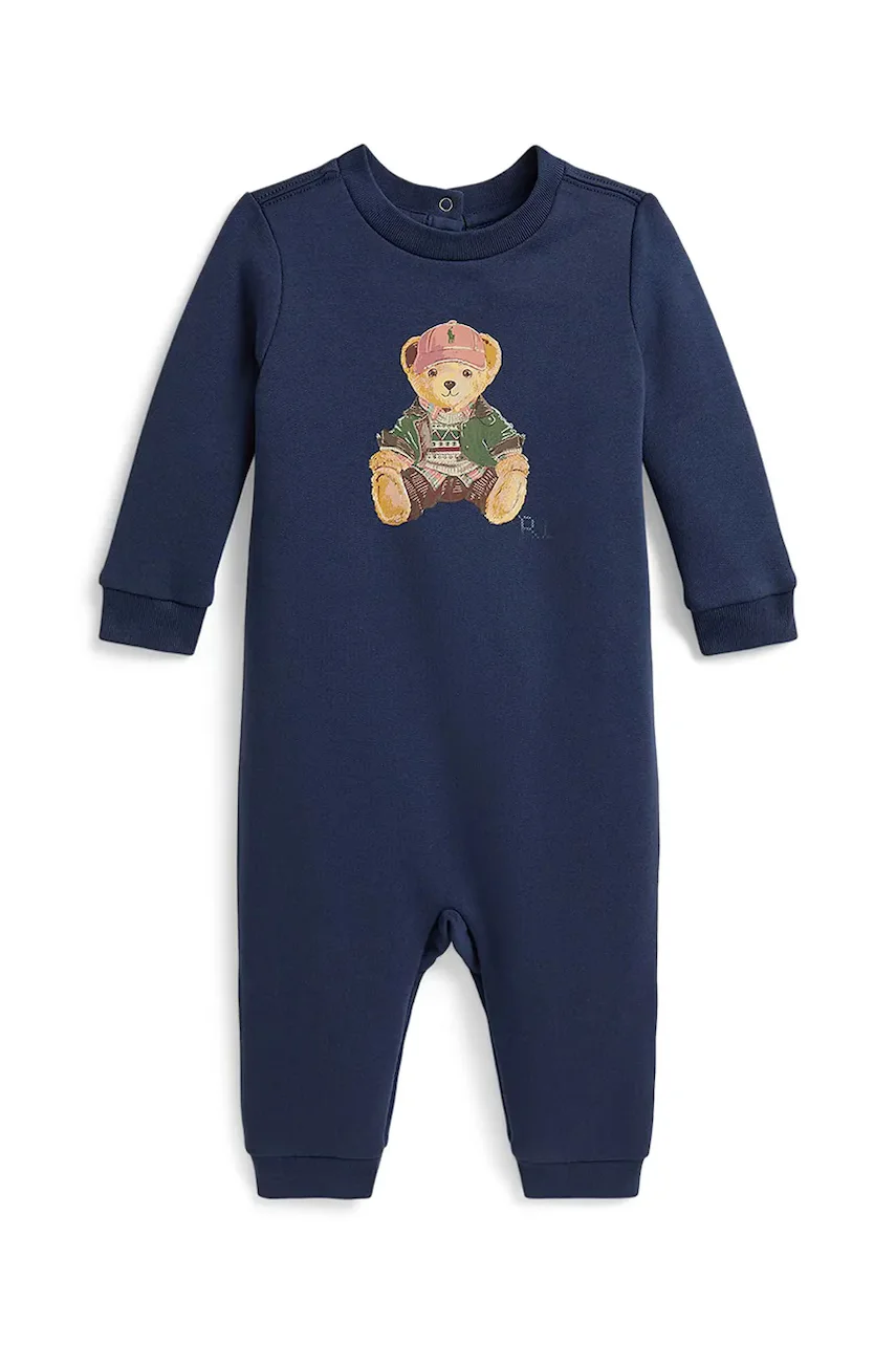 Polo Ralph Lauren salopetă de dormit pentru bebeluși cu bumbac