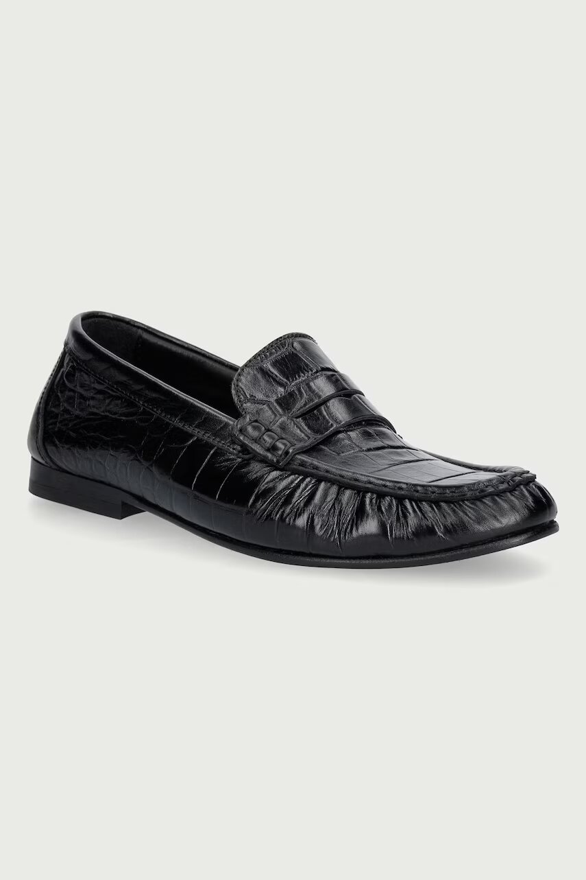 Posa mocasini pentru femei din piele Penny Loafer
