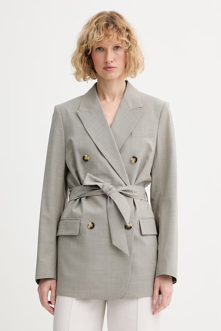 rag & bone sacou cu două rânduri de nasturi pentru femei cu lână Virginia
