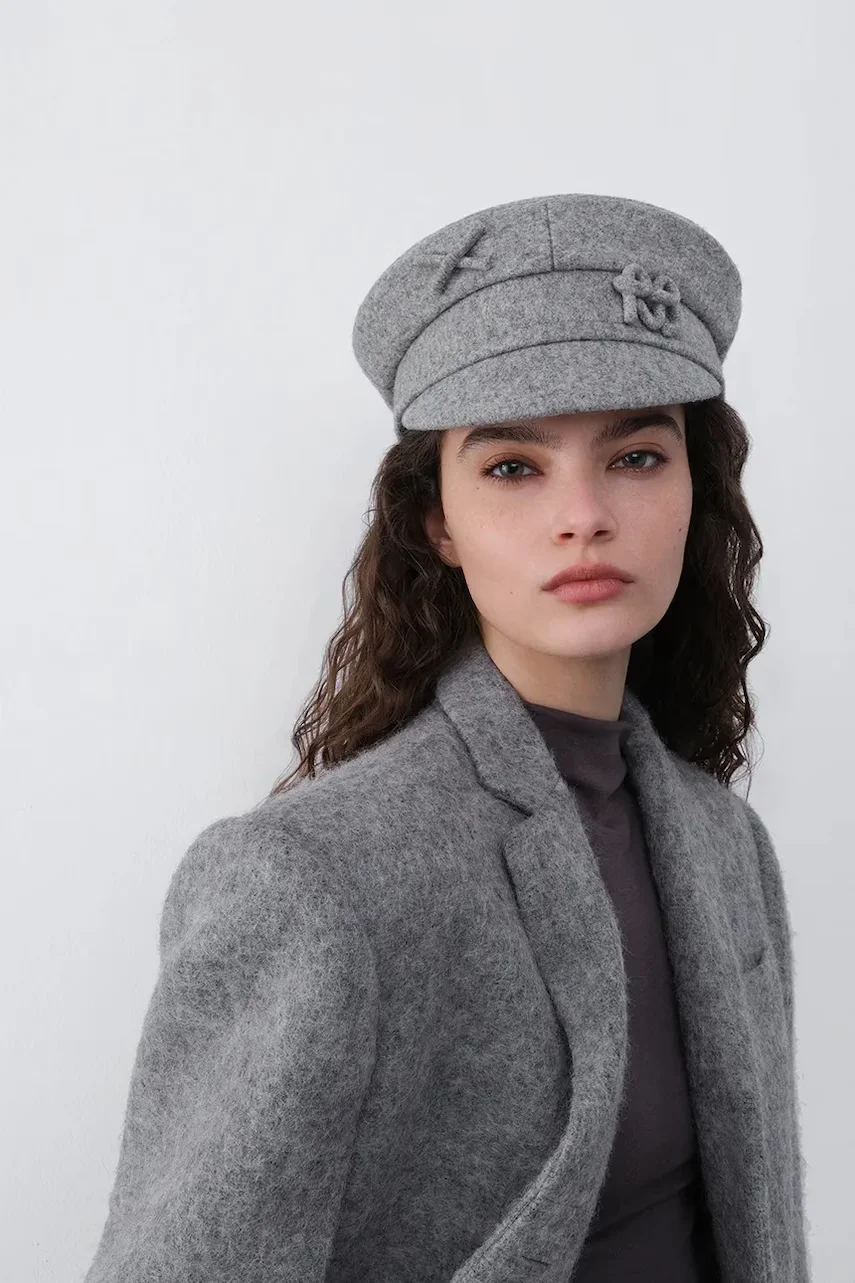 RUSLAN BAGINSKIY beretă cu cozoroc pentru femei cu lână Baker Boy Cap