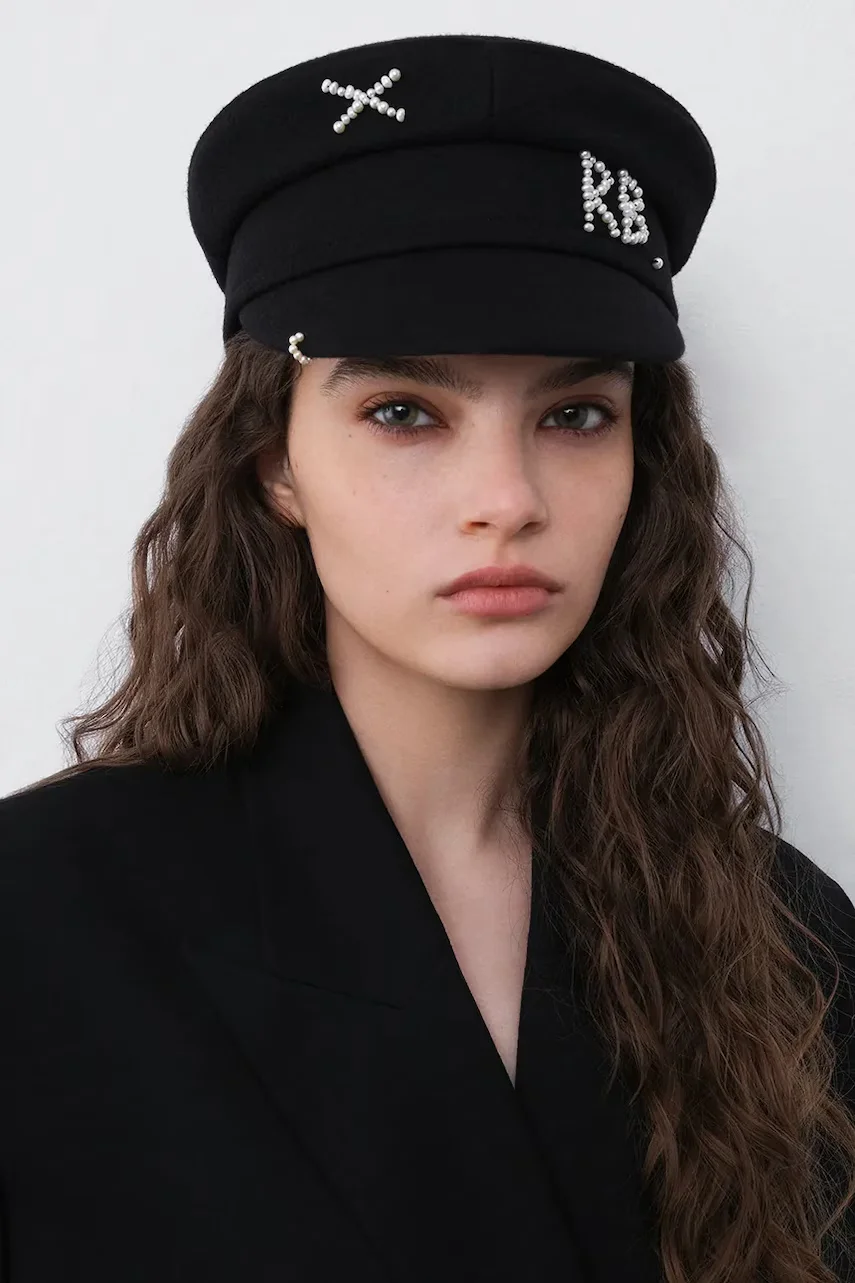 RUSLAN BAGINSKIY beretă cu cozoroc pentru femei din lână Baker Boy Cap