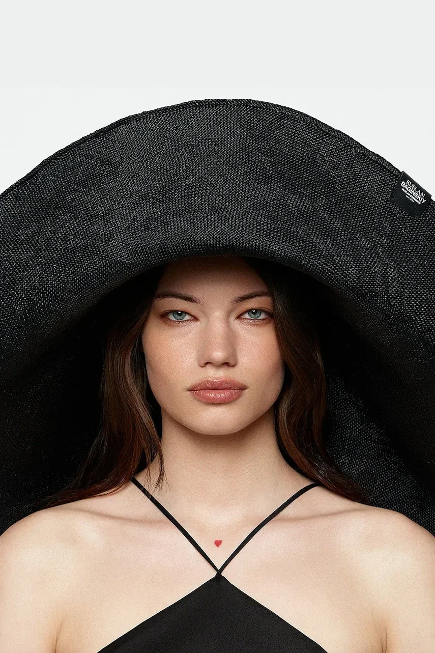 RUSLAN BAGINSKIY pălărie cu boruri largi pentru femei împletită Foldable Hat