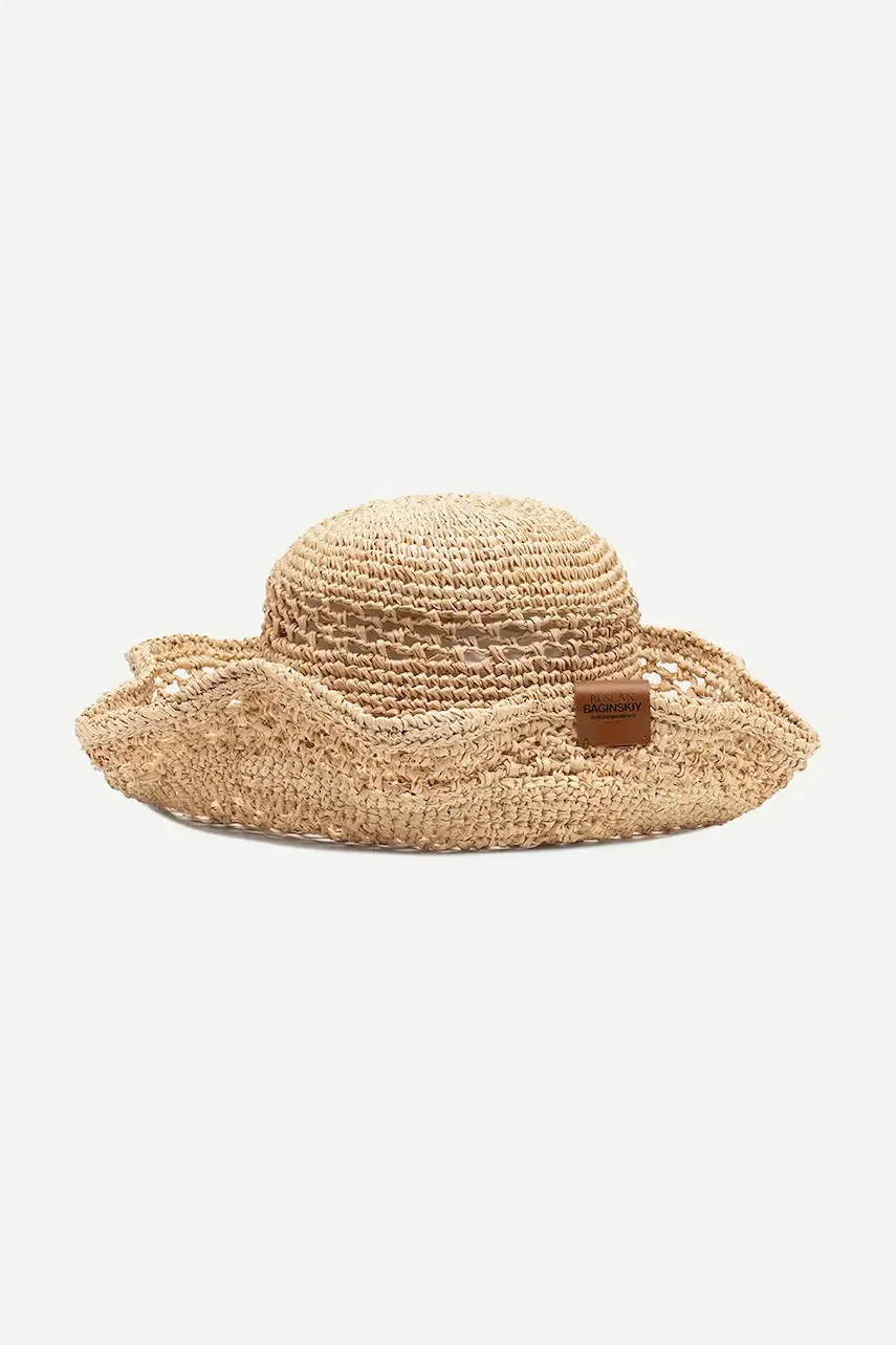 RUSLAN BAGINSKIY pălărie de paie pentru femei Bucket Hat