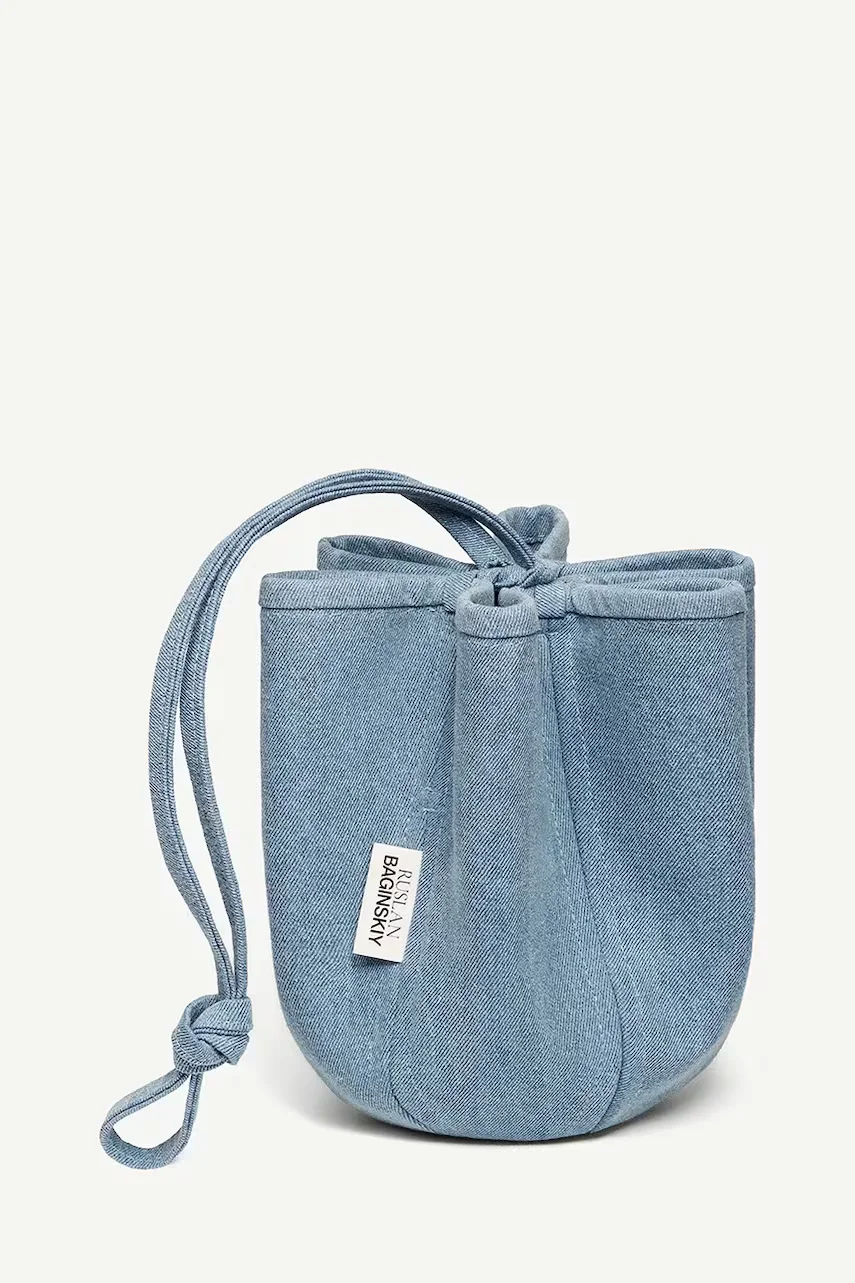 RUSLAN BAGINSKIY sac pentru femei din denim Denim HatBag