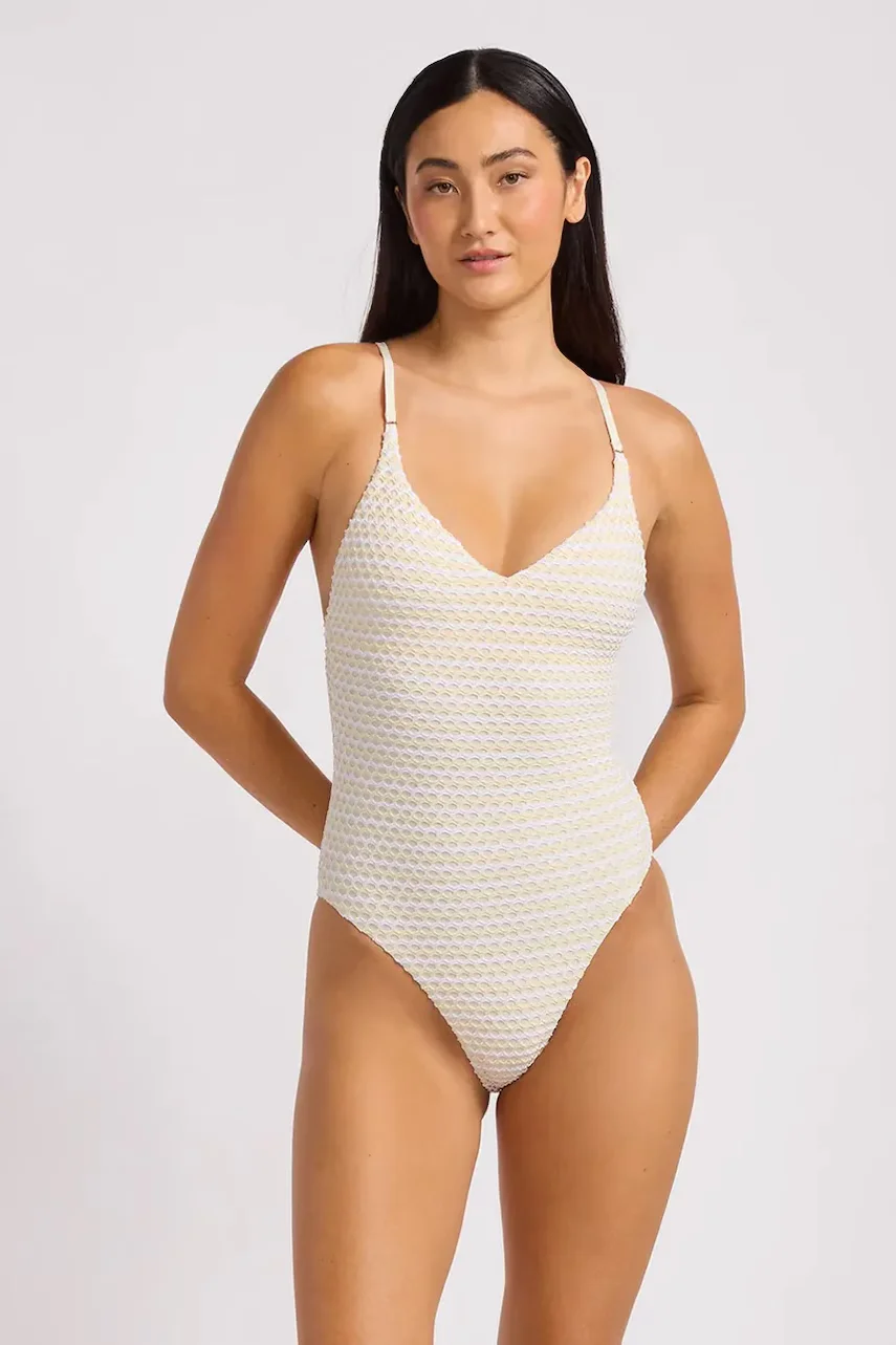 Seafolly costum de baie dintr-o singură piesă pentru femei V Neck