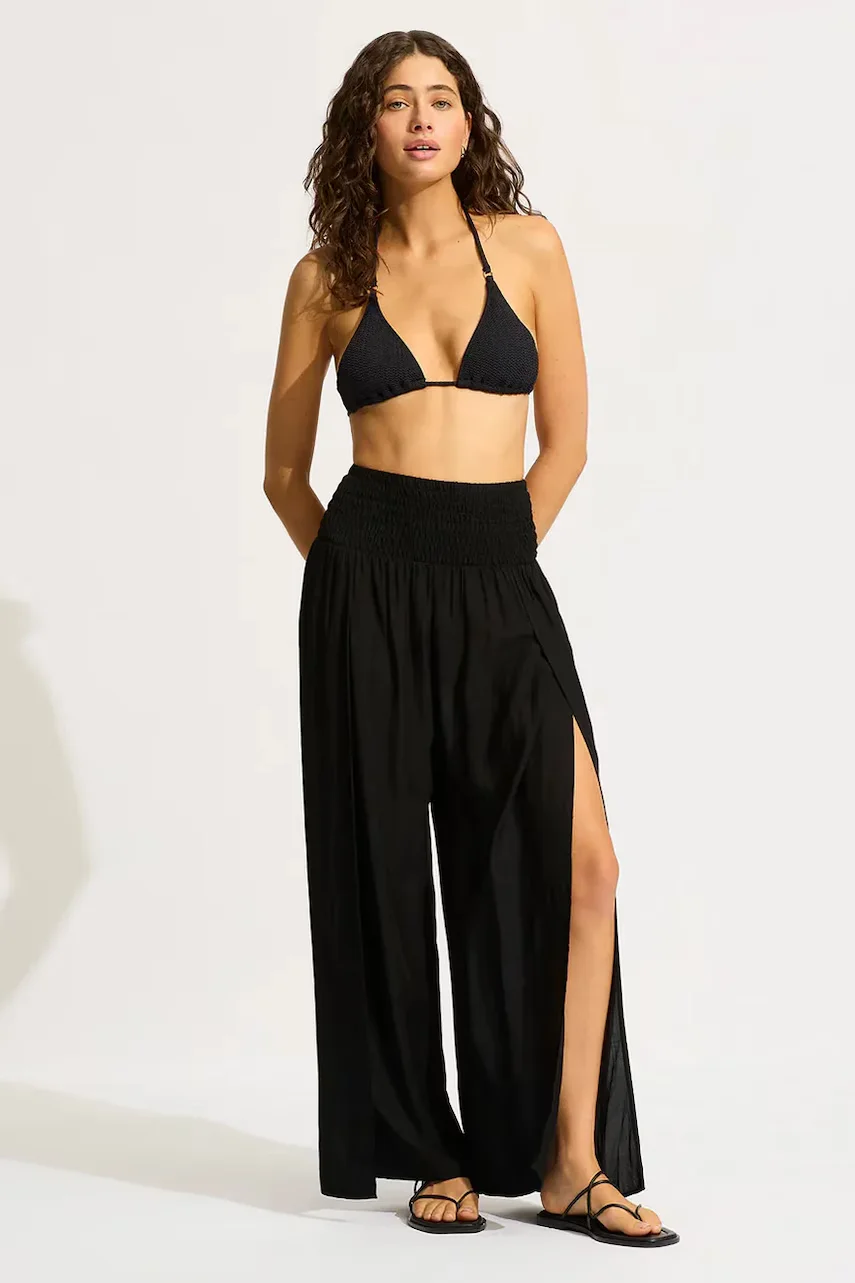 Seafolly pantaloni de femei din vâscoză Shirred Waist Wrap