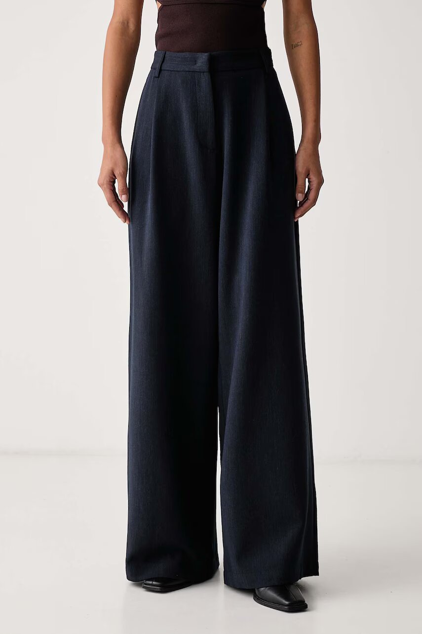 sessun pantaloni wide leg pentru femei cu vâscoză
