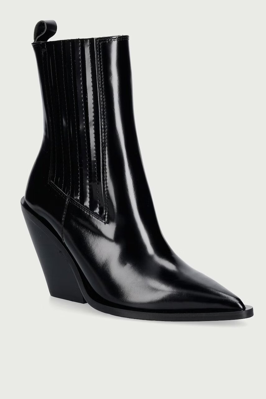 Souliers Martinez ghete scurte pentru femei din piele VEGAS