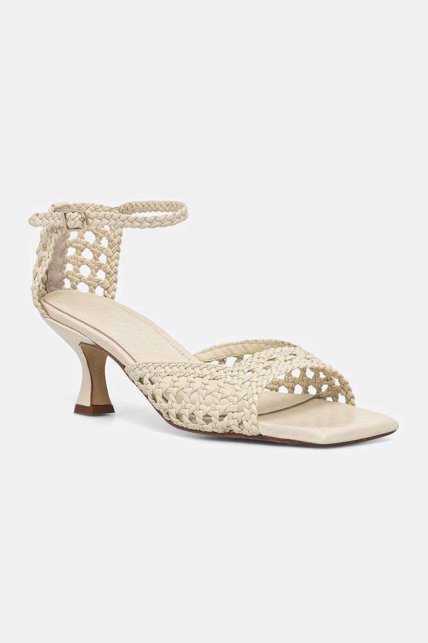 Souliers Martinez sandale cu toc jos din piele VERONICA