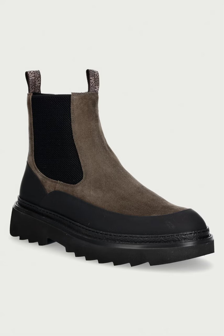 Steve Madden ghete scurte pentru bărbați din piele întoarsă Rockland