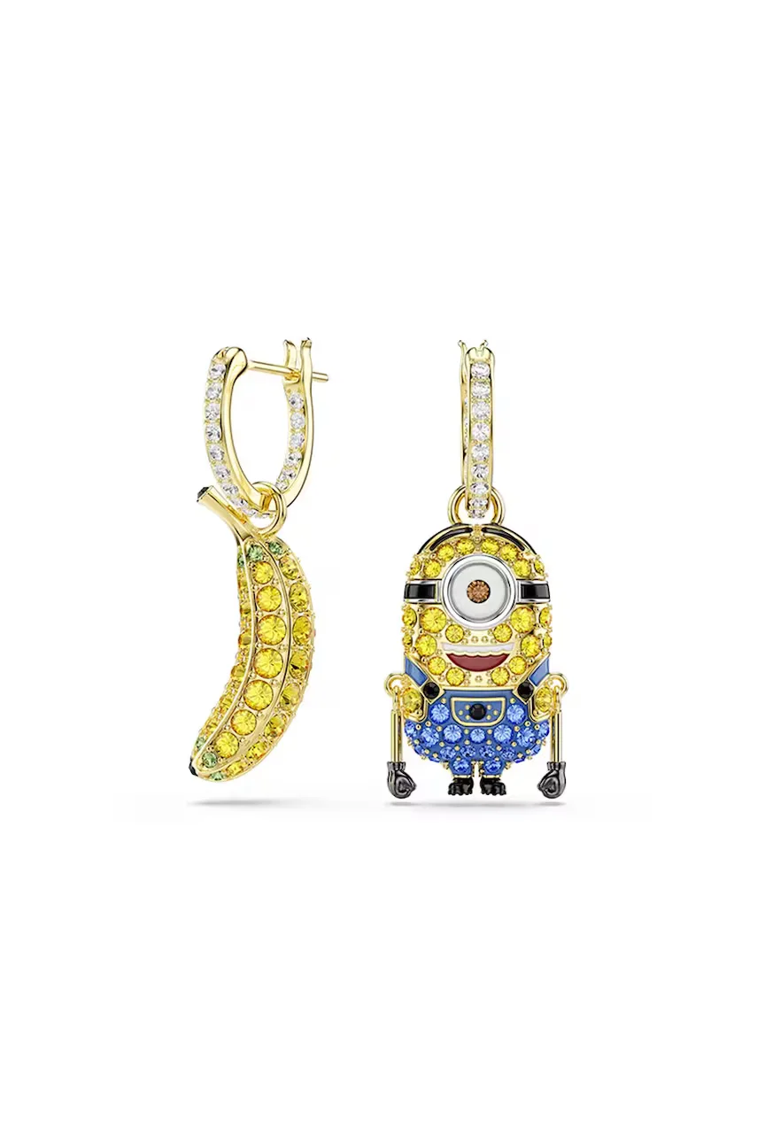 Swarovski cercei pentru femei placați cu aur cu cristal MINIONS