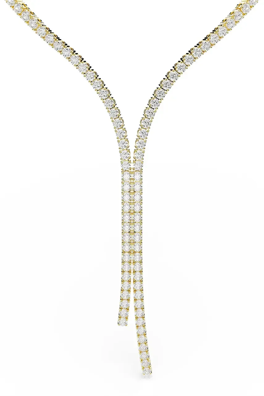 Swarovski lănțișor pentru femei placat cu aur zirconiu cubic MATRIX