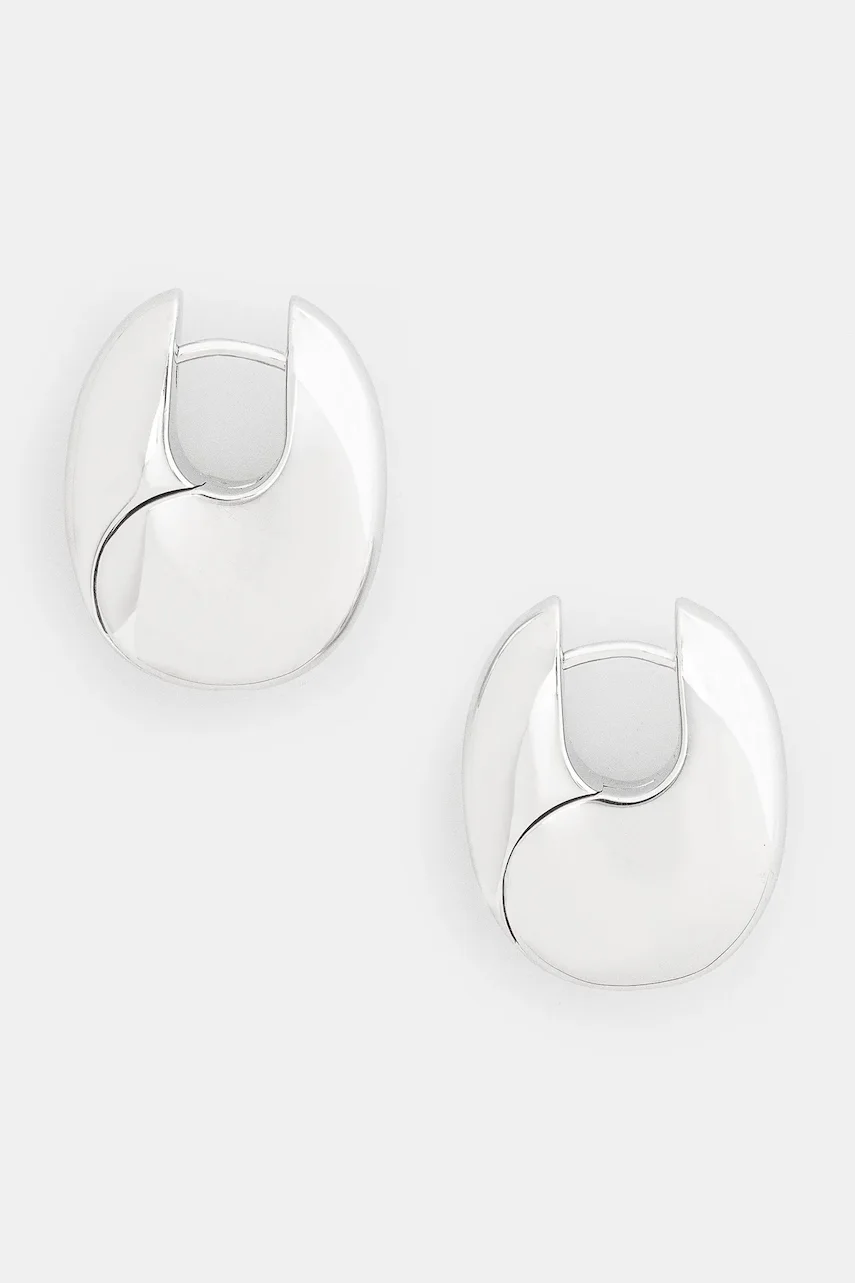 Tom Wood cercei de argint Pebble Hoops Medium V1