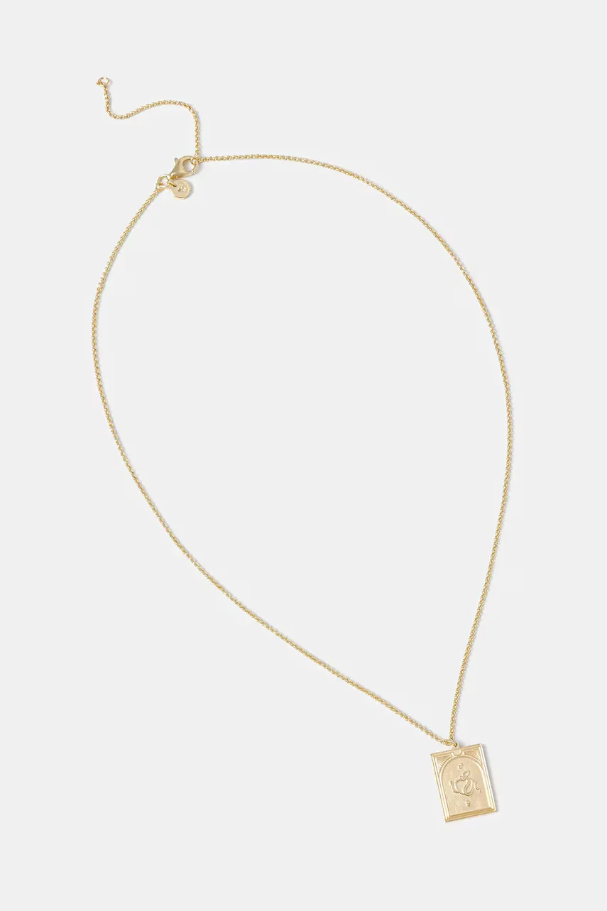 Tom Wood colier din argint placat cu aur Tarot Lovers Pendant Gold