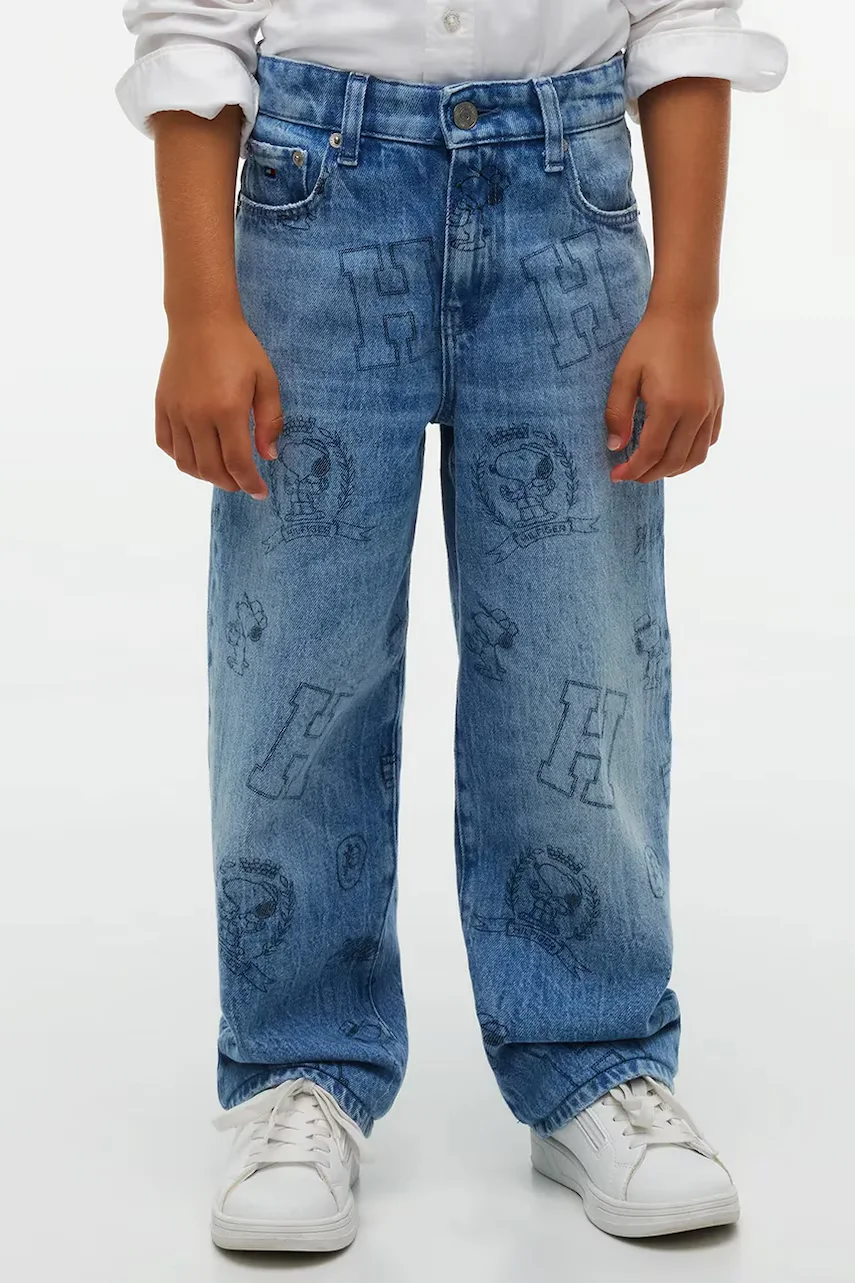 Tommy Hilfiger blugi loose pentru copii x Peanuts