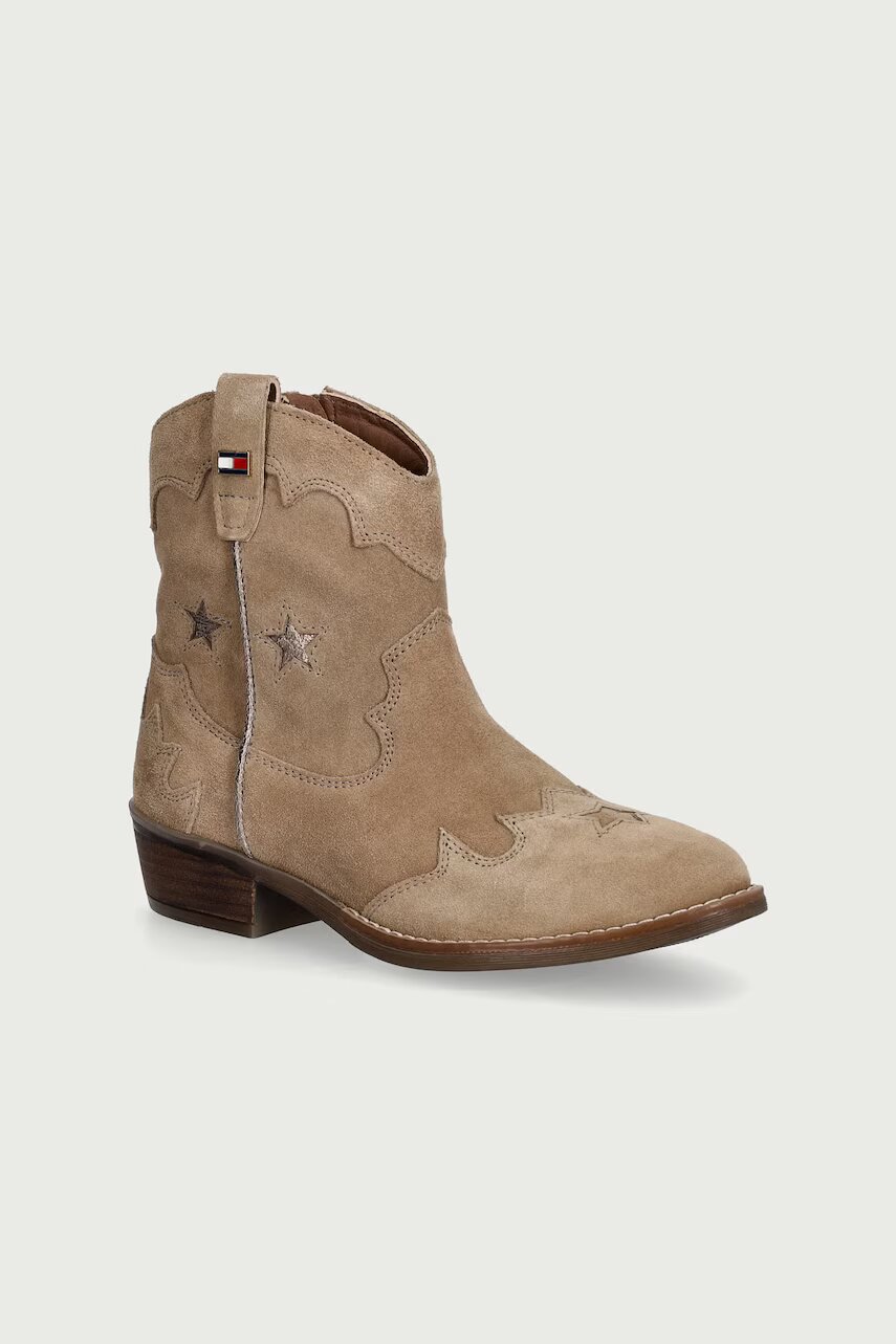 Tommy Hilfiger botine pentru copii din piele întoarsă