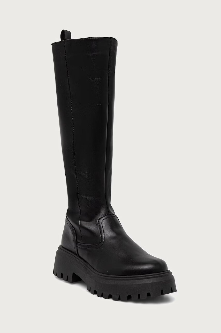 Tommy Hilfiger cizme pentru femei TH STAMP WARM KNEE RAIN BOOT