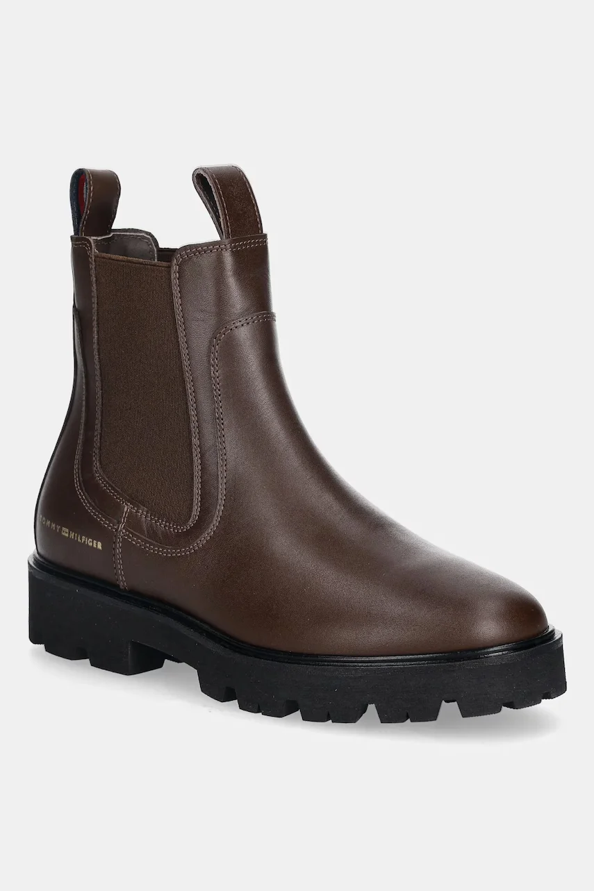 Tommy Hilfiger ghete chelsea de piele TH LTHR LOW CHELSEA