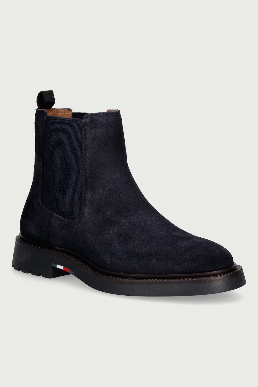 Tommy Hilfiger ghete scurte pentru bărbați din piele întoarsă CORPORATE CASUAL SUEDE CHELSEA