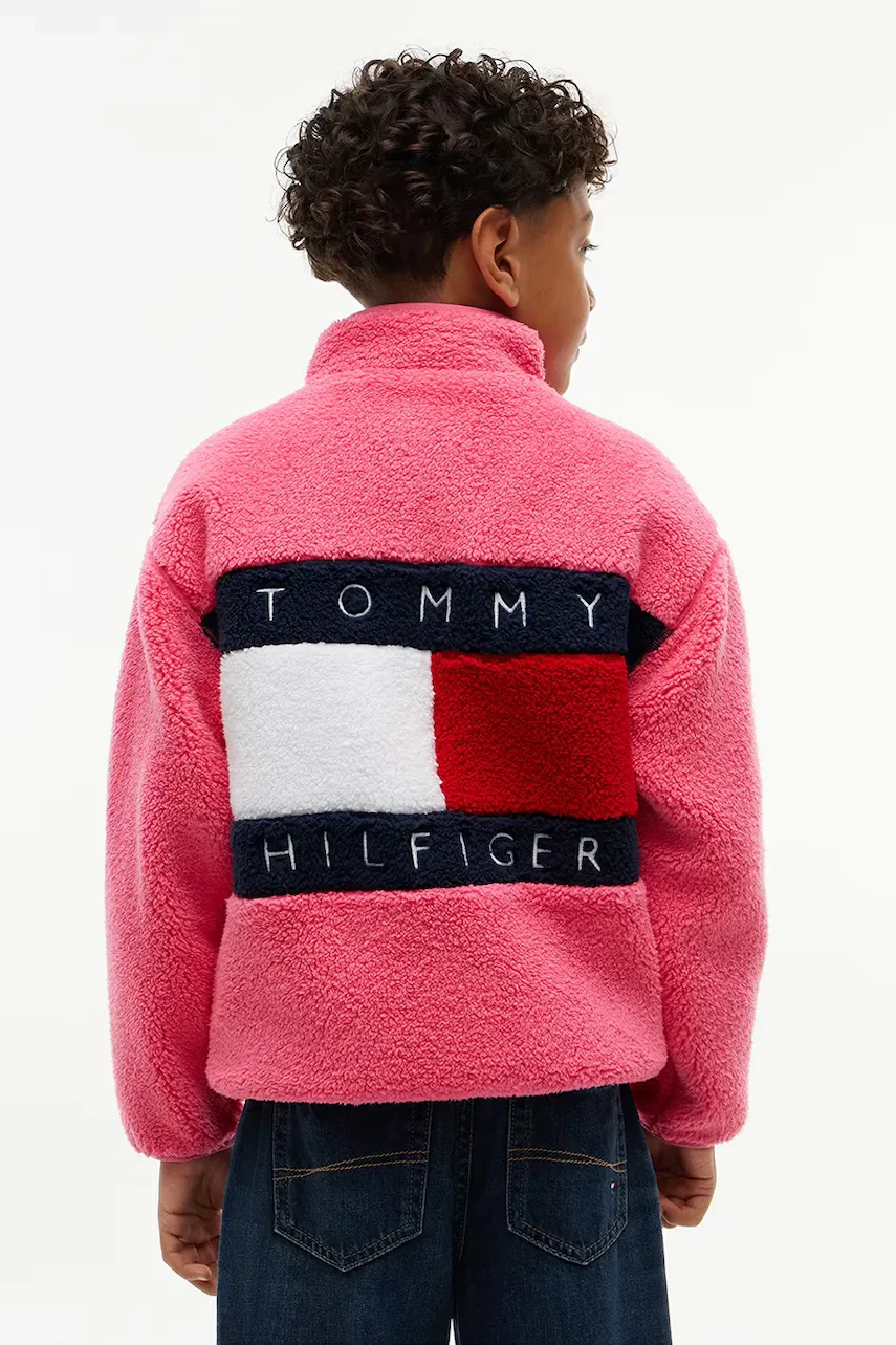 Tommy Hilfiger hanorac cu fermoar pentru copii din polar