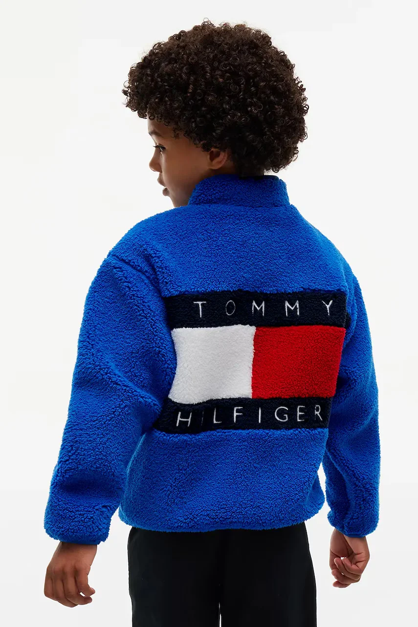 Tommy Hilfiger hanorac cu fermoar pentru copii din polar