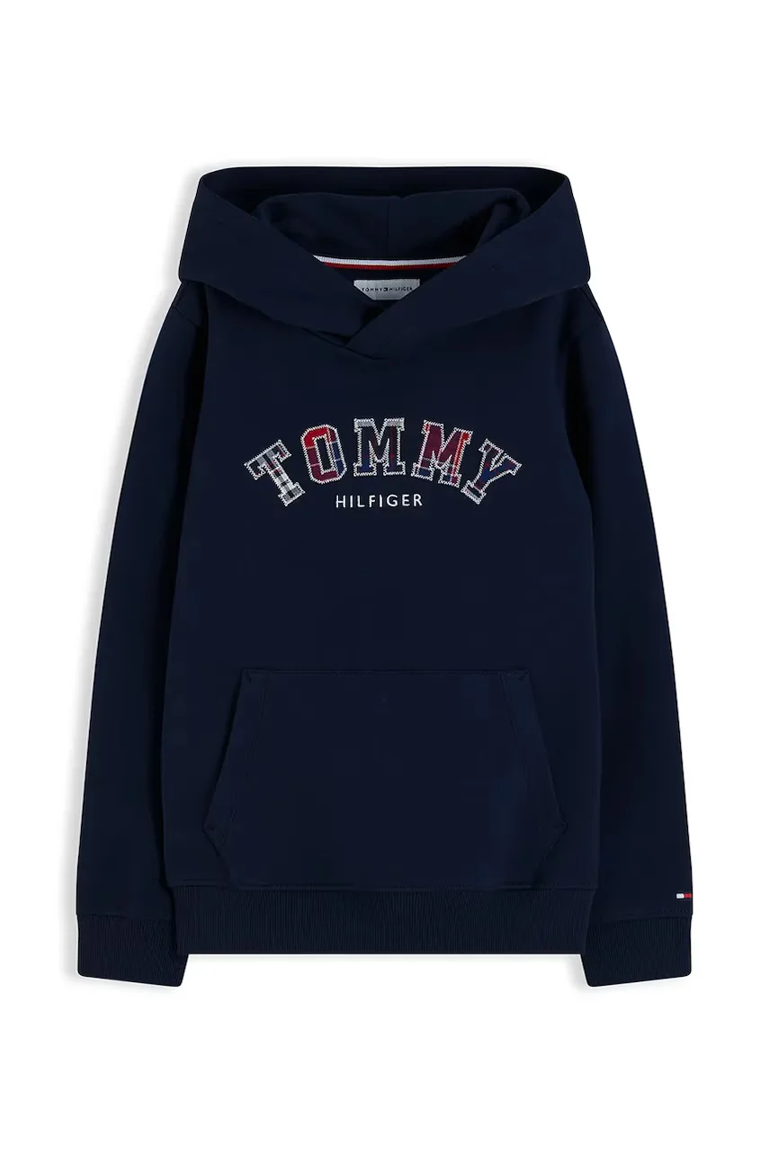 Tommy Hilfiger hanorac cu glugă pentru copii din bumbac cu elastan