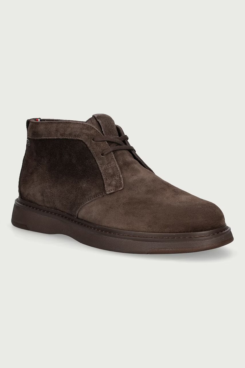 Tommy Hilfiger încălțăminte pentru bărbați din piele întoarsă COMFORT SUEDE CHUKKA