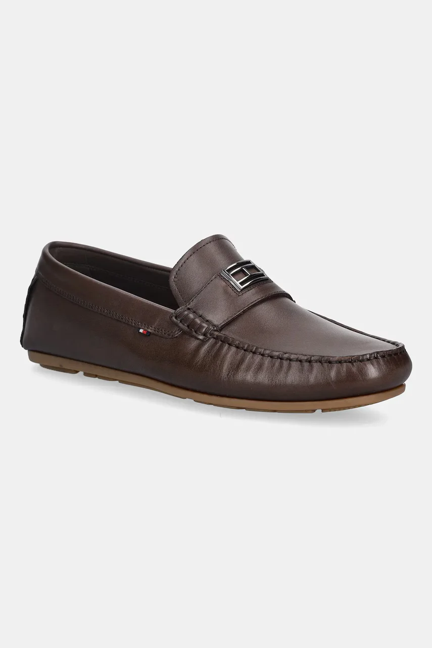 Tommy Hilfiger mocasini de piele HARDWARE DRIVER SHOE