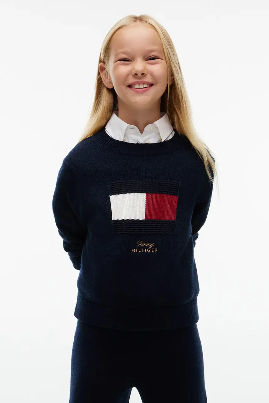 Tommy Hilfiger pulover pentru copii cu amestec de lână