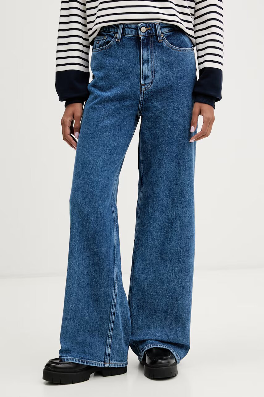 Tommy Jeans blugi wide leg pentru femei