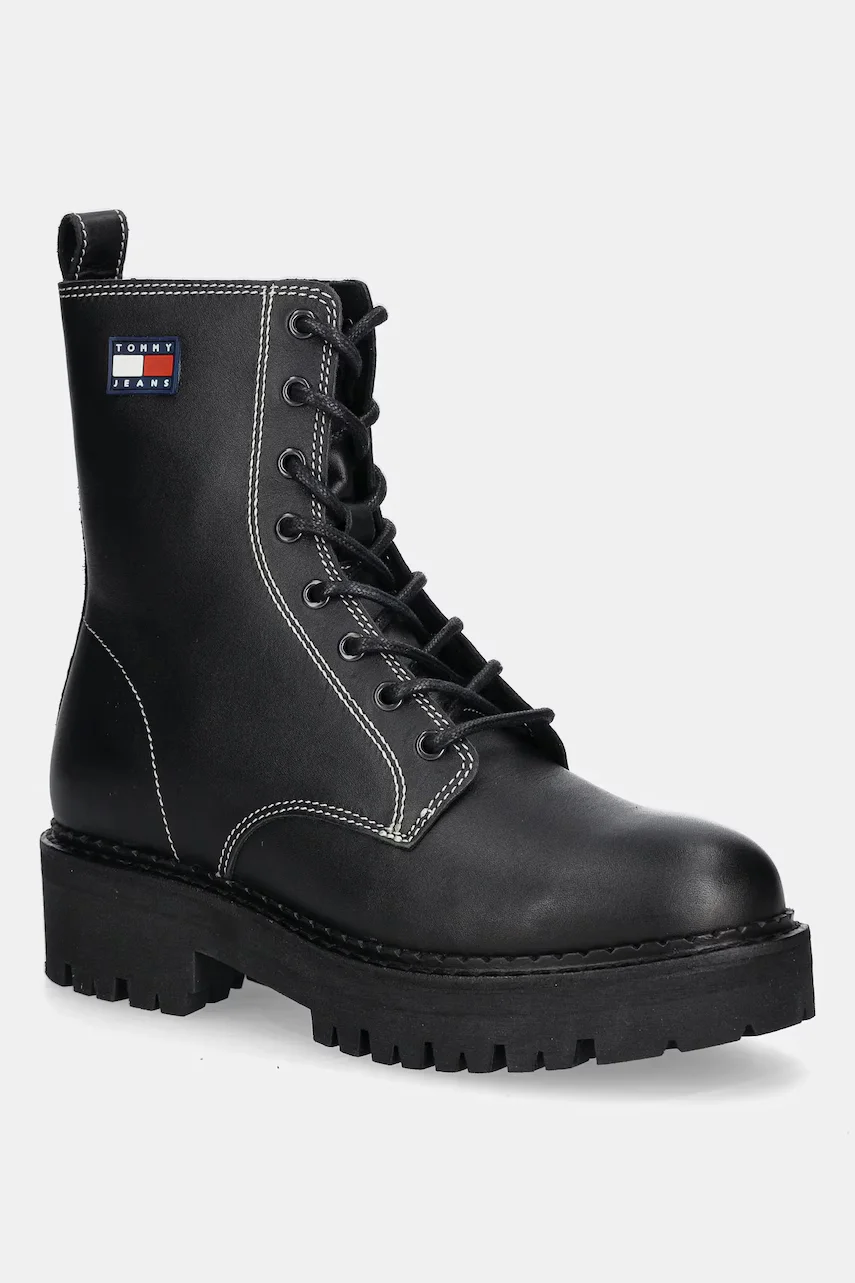 Tommy Jeans bocanci de piele TJW URBAN LACE UP BOOT
