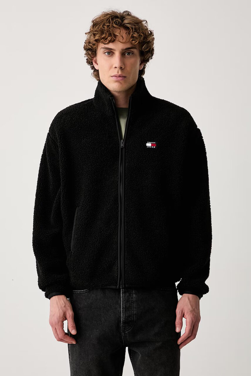 Tommy Jeans hanorac cu fermoar pentru bărbați din polar