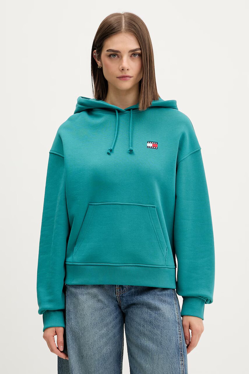 Tommy Jeans hanorac cu glugă pentru femei din bumbac