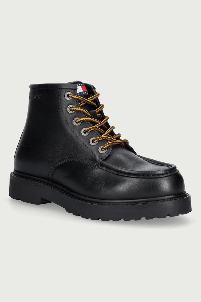 Tommy Jeans încălțăminte pentru bărbați din piele ARCHIVE '01 AMERICAN LTH BOOT