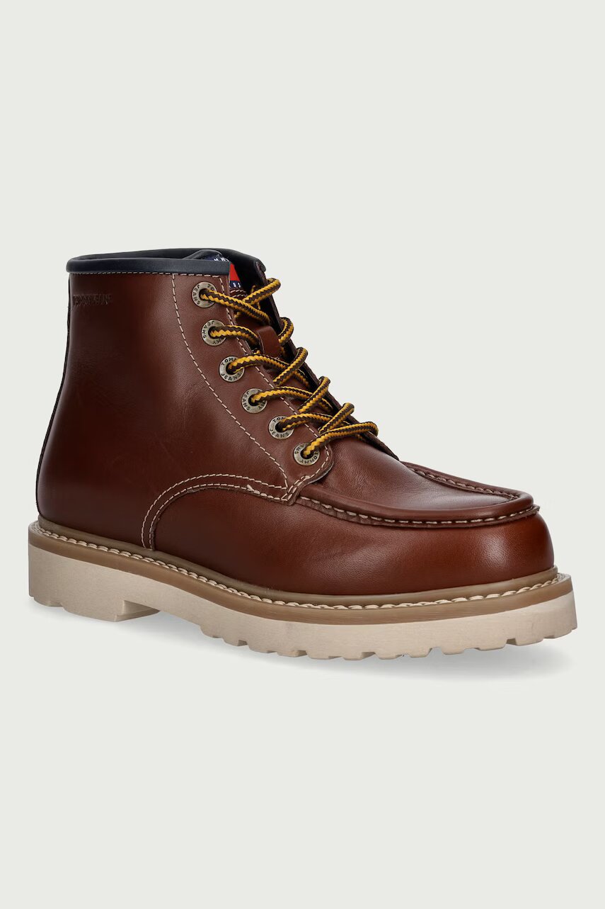 Tommy Jeans încălțăminte pentru bărbați din piele ARCHIVE '01 AMERICAN LTH BOOT