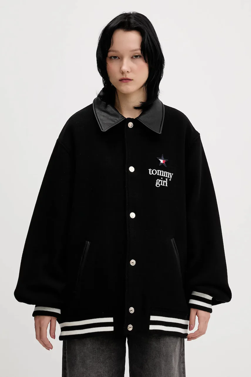 Tommy Jeans jachetă din amestec de lână