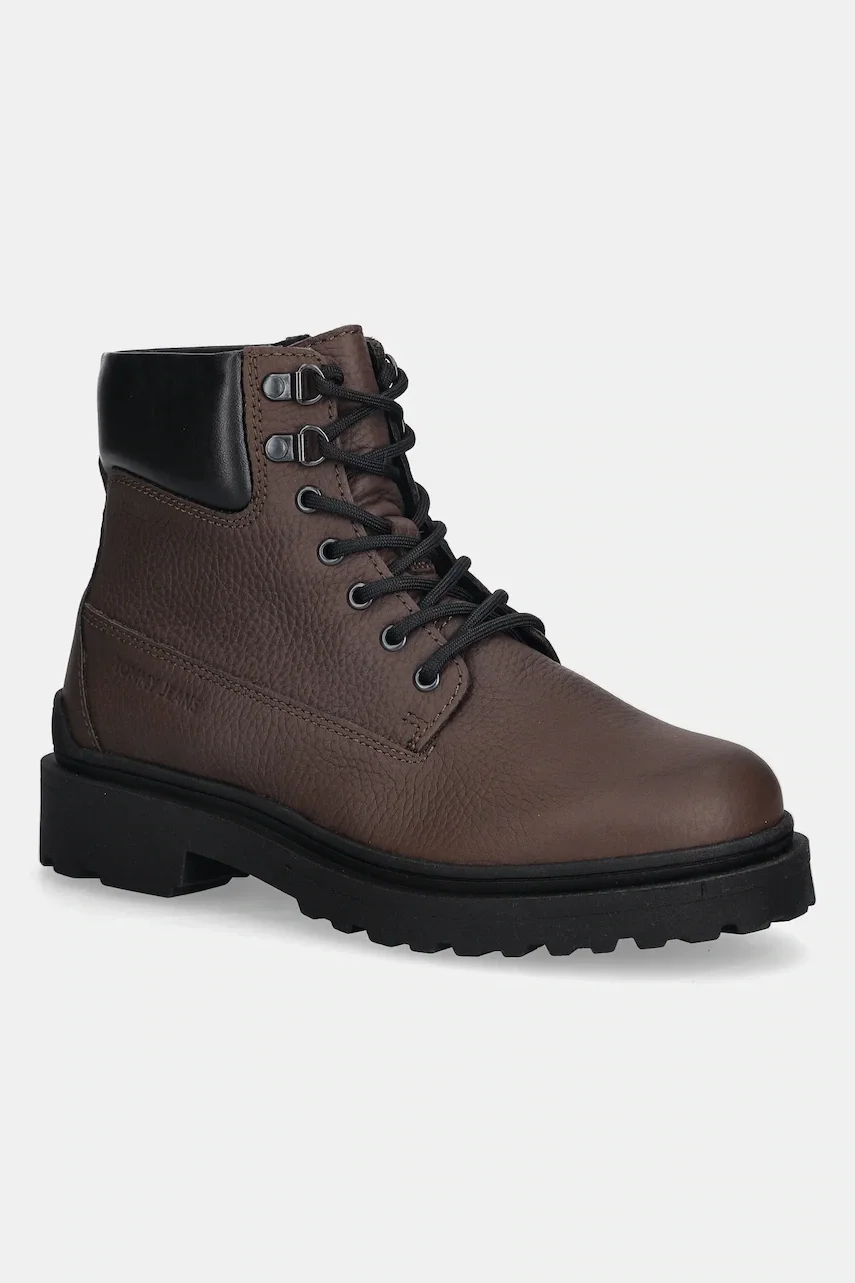 Tommy Jeans pantofi TJM LACE UP BOOT LEATHER