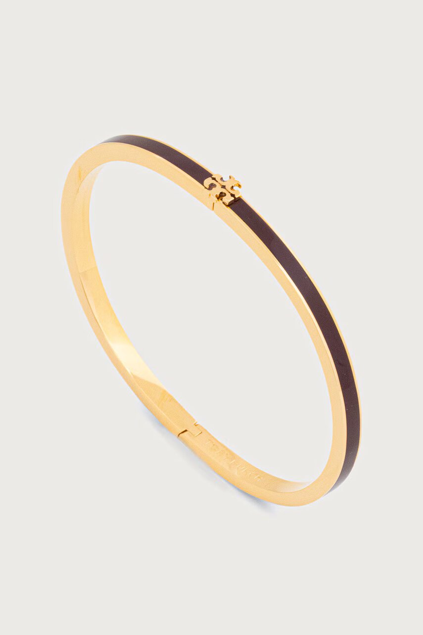 TORY BURCH brățară pentru femei din alamă emailată Thin Icon