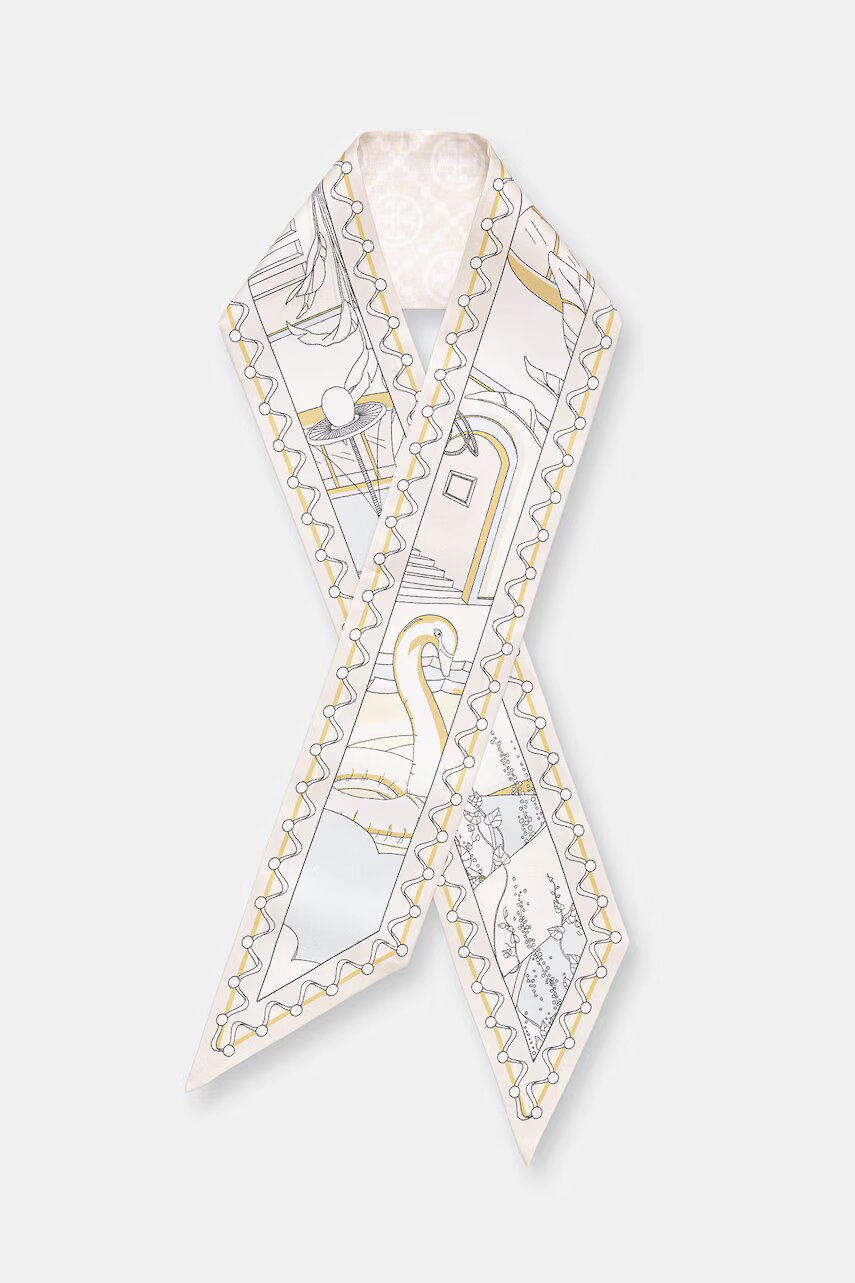 TORY BURCH neckerchief de mătase Ribbon
