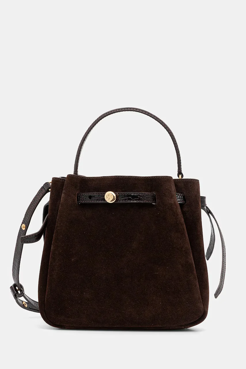 TORY BURCH poșetă Romy Suede Bucket