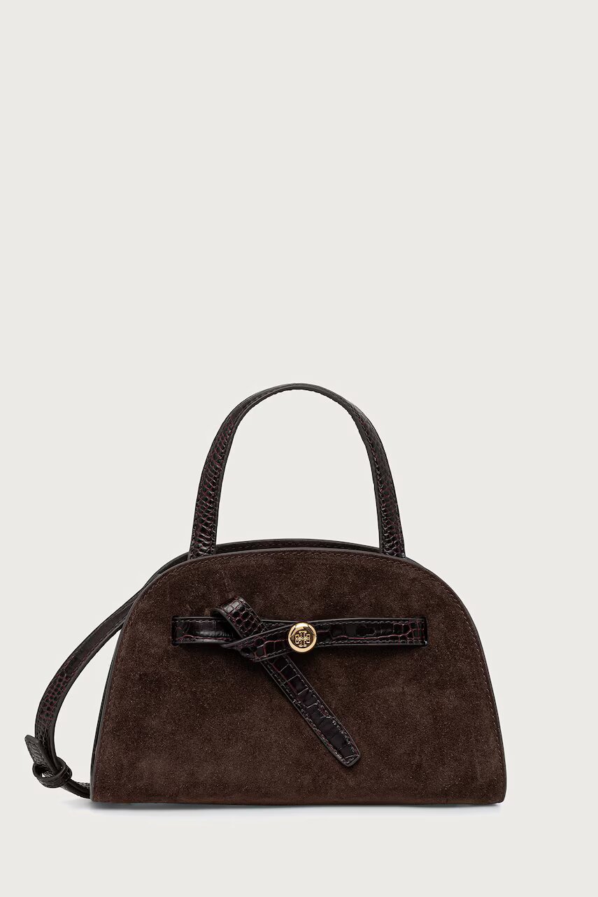 TORY BURCH tote bag pentru femei din piele întoarsă Romy Small Bauletto