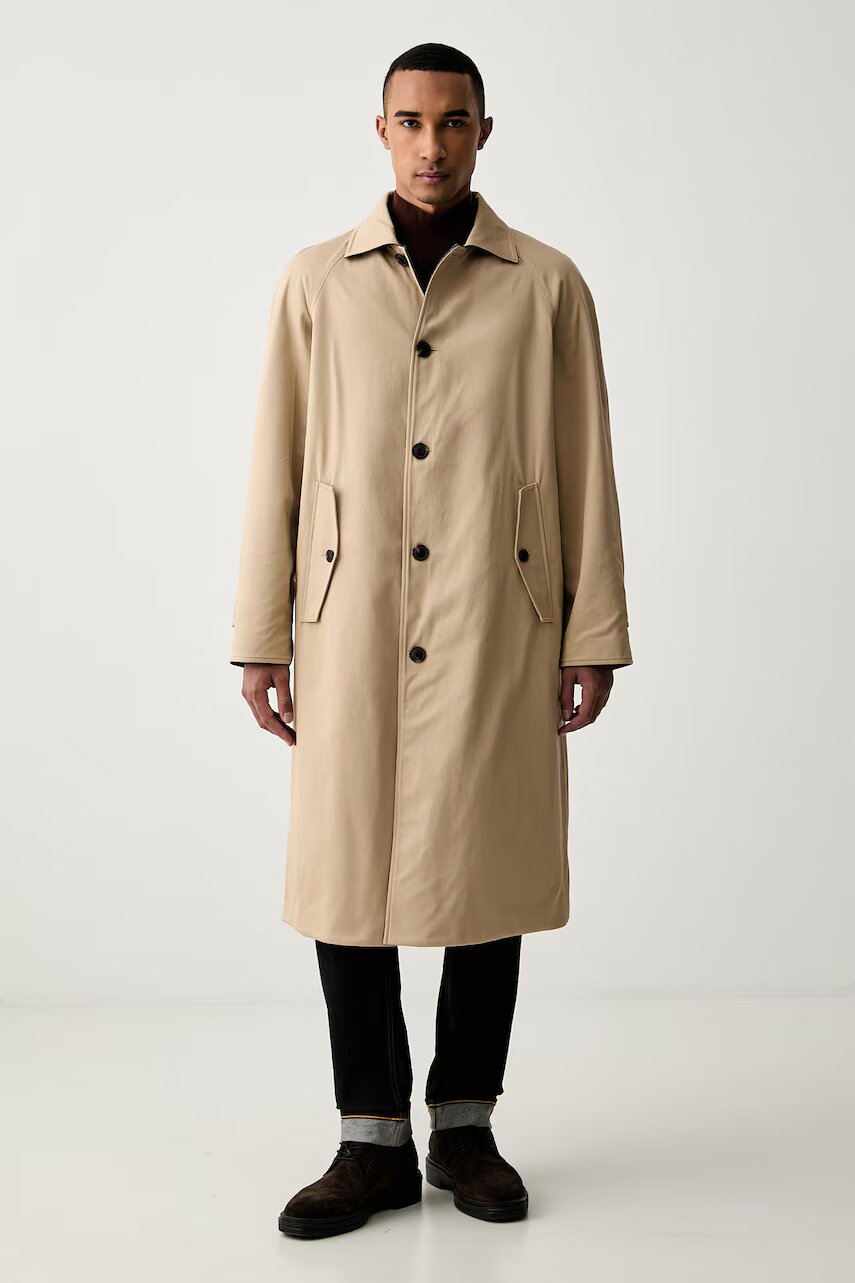 Trussardi palton reversibil pentru bărbați din lână