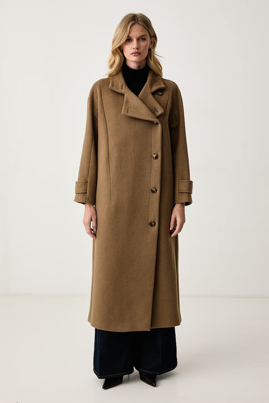 Trussardi palton reversibil pentru femei cu lână