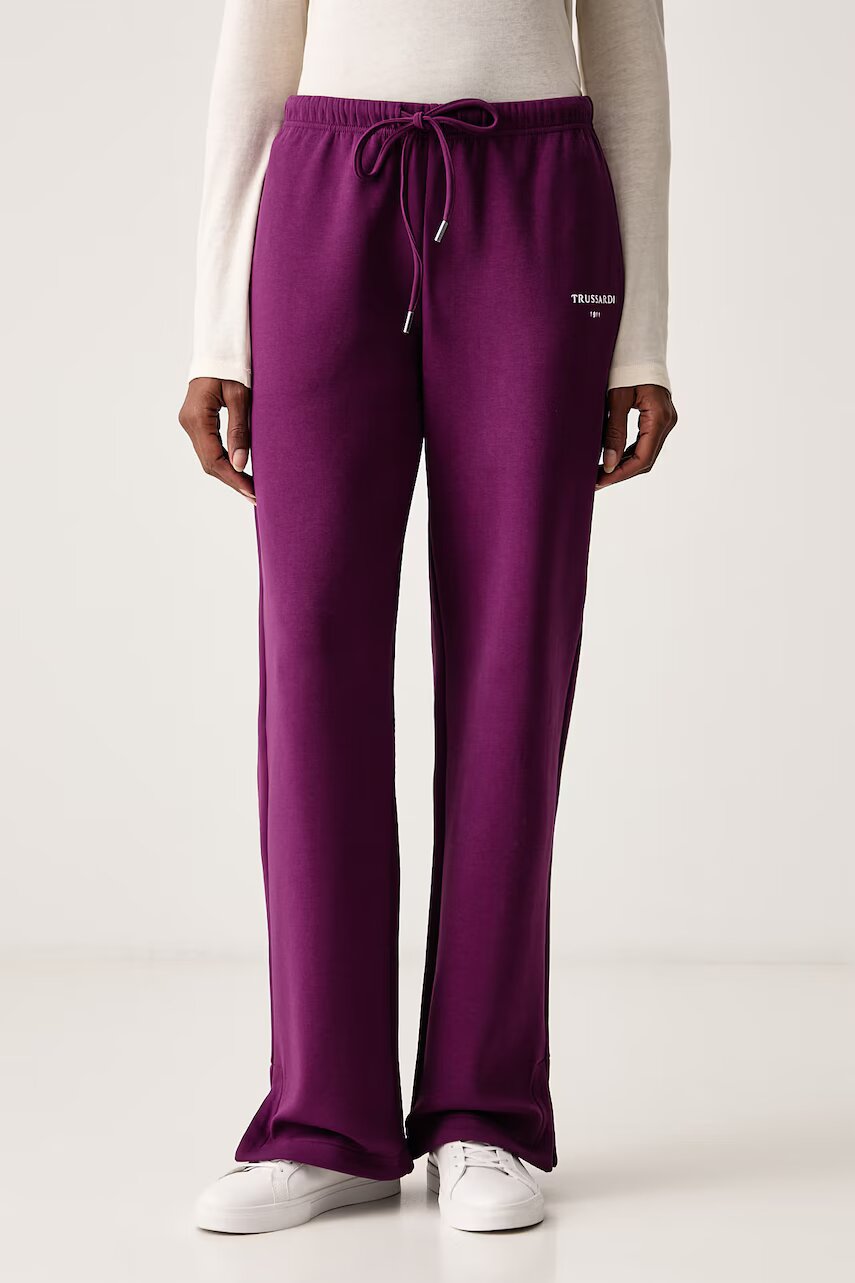 Trussardi pantaloni de trening pentru femei cu bumbac
