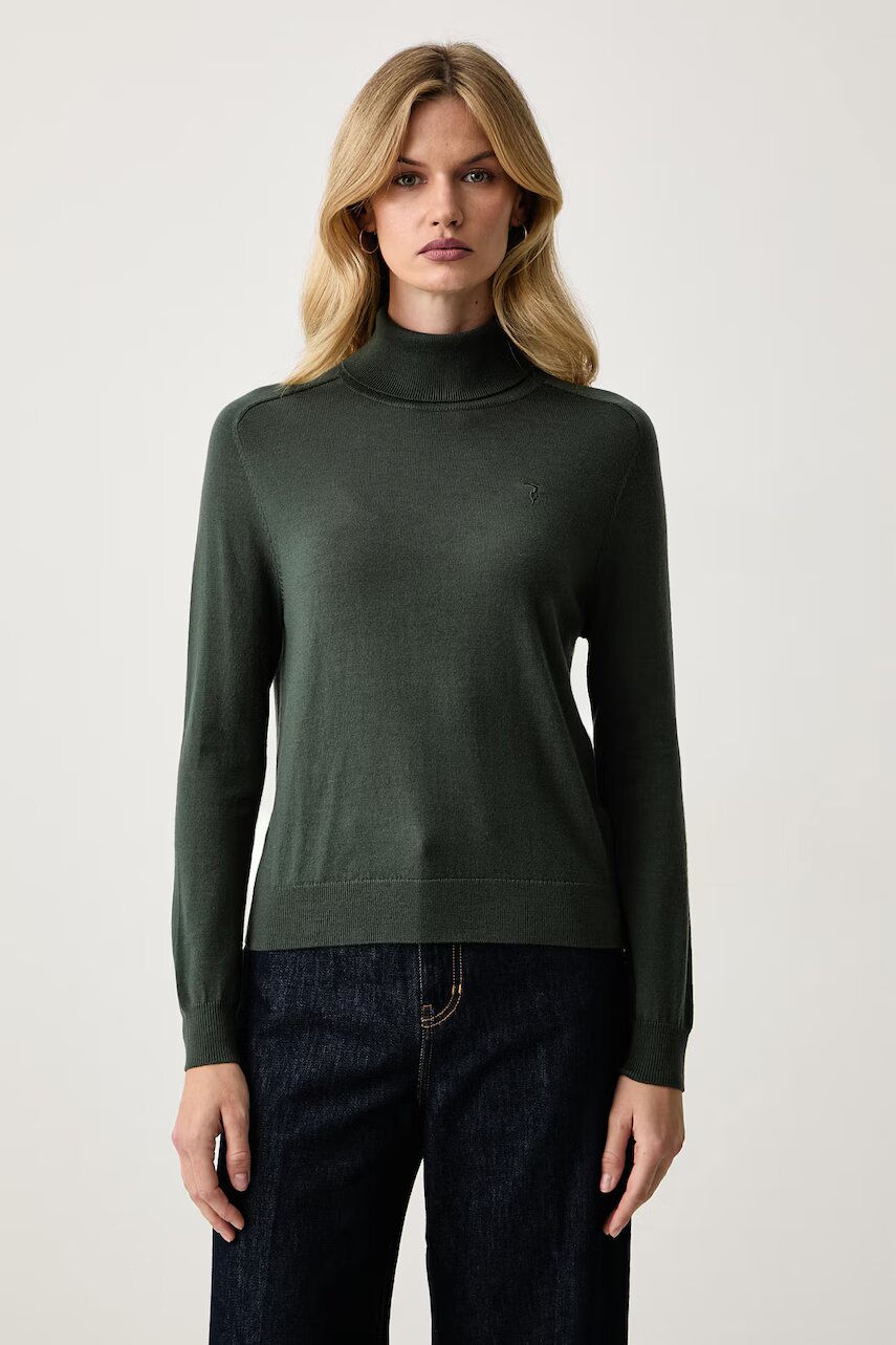 Trussardi pulover cu guler înalt pentru femei din lână