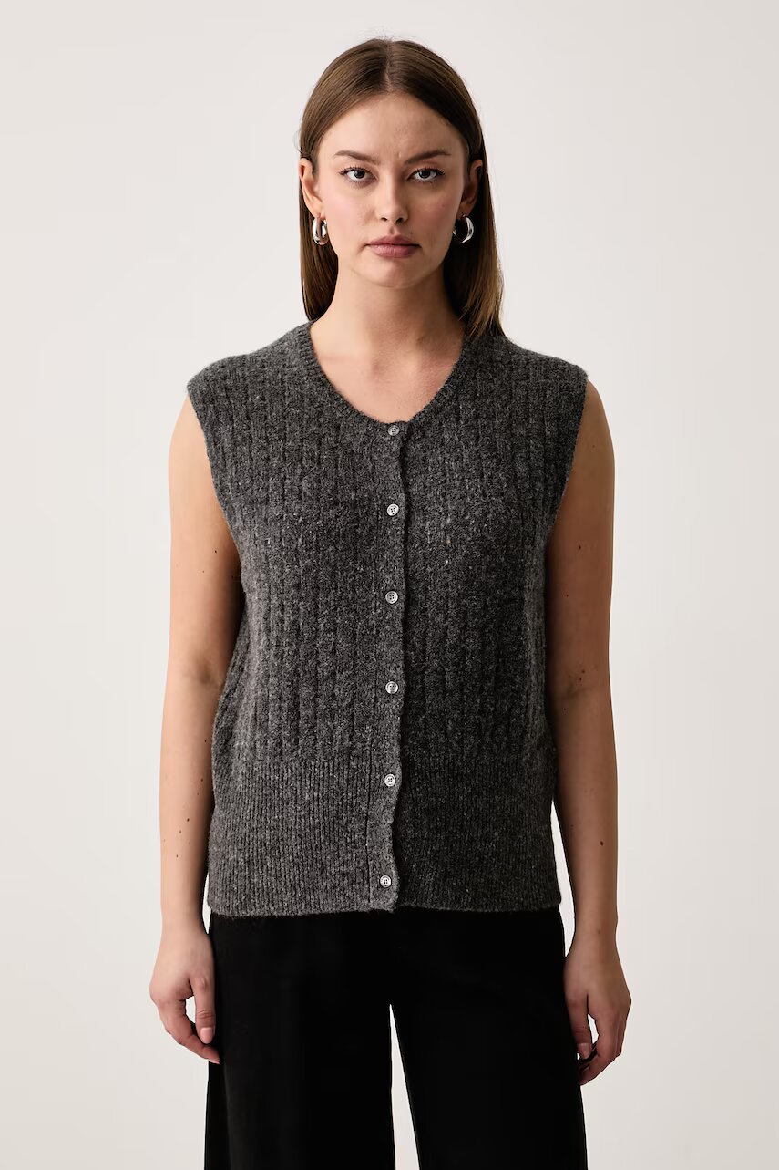 Trussardi vestă pentru femei cu amestec de mătase