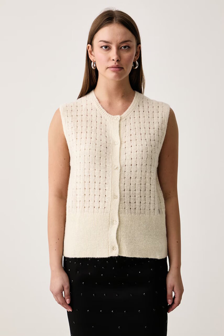 Trussardi vestă pentru femei cu amestec de mătase