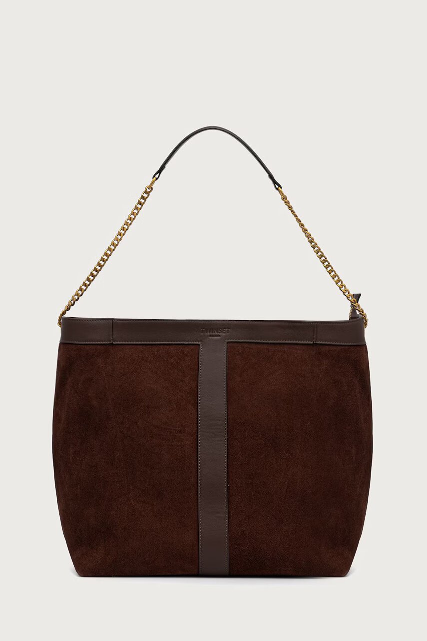 TWINSET geantă shopper pentru femei din piele întoarsă
