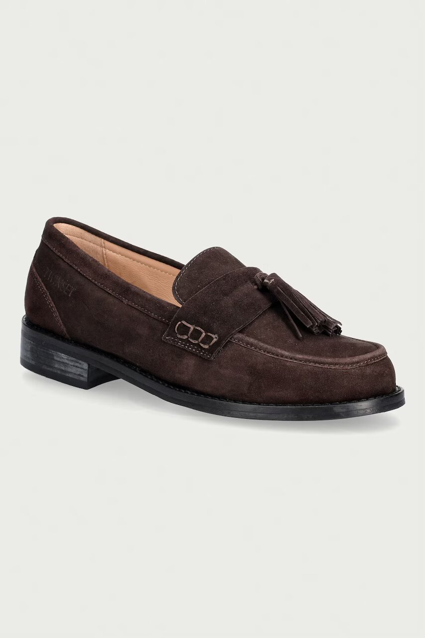 TWINSET mocasini pentru femei din piele întoarsă
